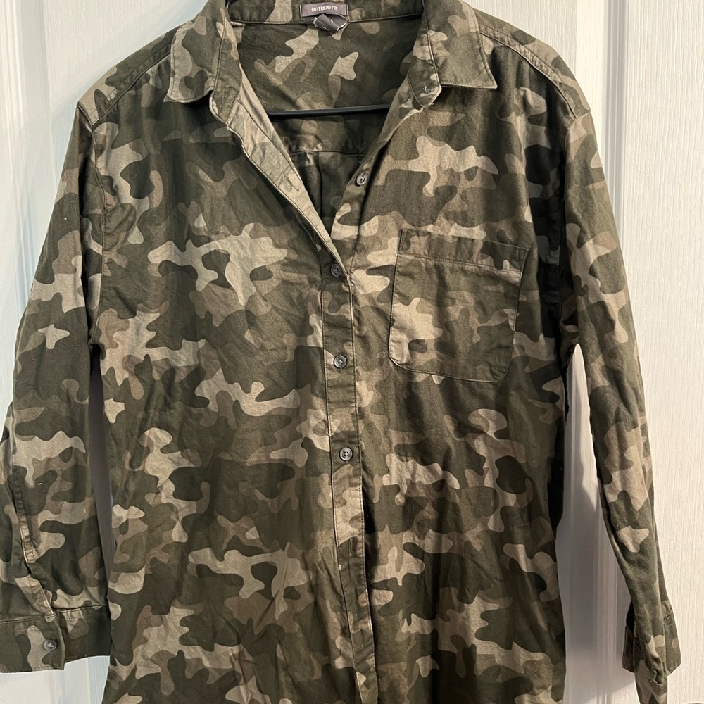 Eddie Bauer Camouflage Button Down Shirt